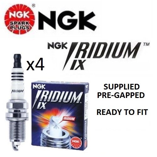 NGK IRIDIUM IX SPARK PLUGS x 4 - BR9EIX SOLID TYPE - STOCK CODE 3089