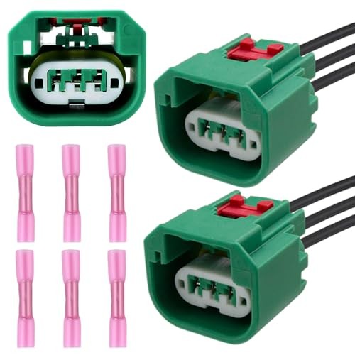 2PCS Headlight Connector Wiring Harness with 6 Terminals Replace