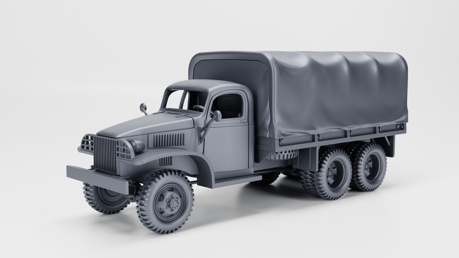 Wargame 3D Miniature WW2 US GMC-353 w/ Tarpaulin & Hard Top Cab Bolt Action 28mm