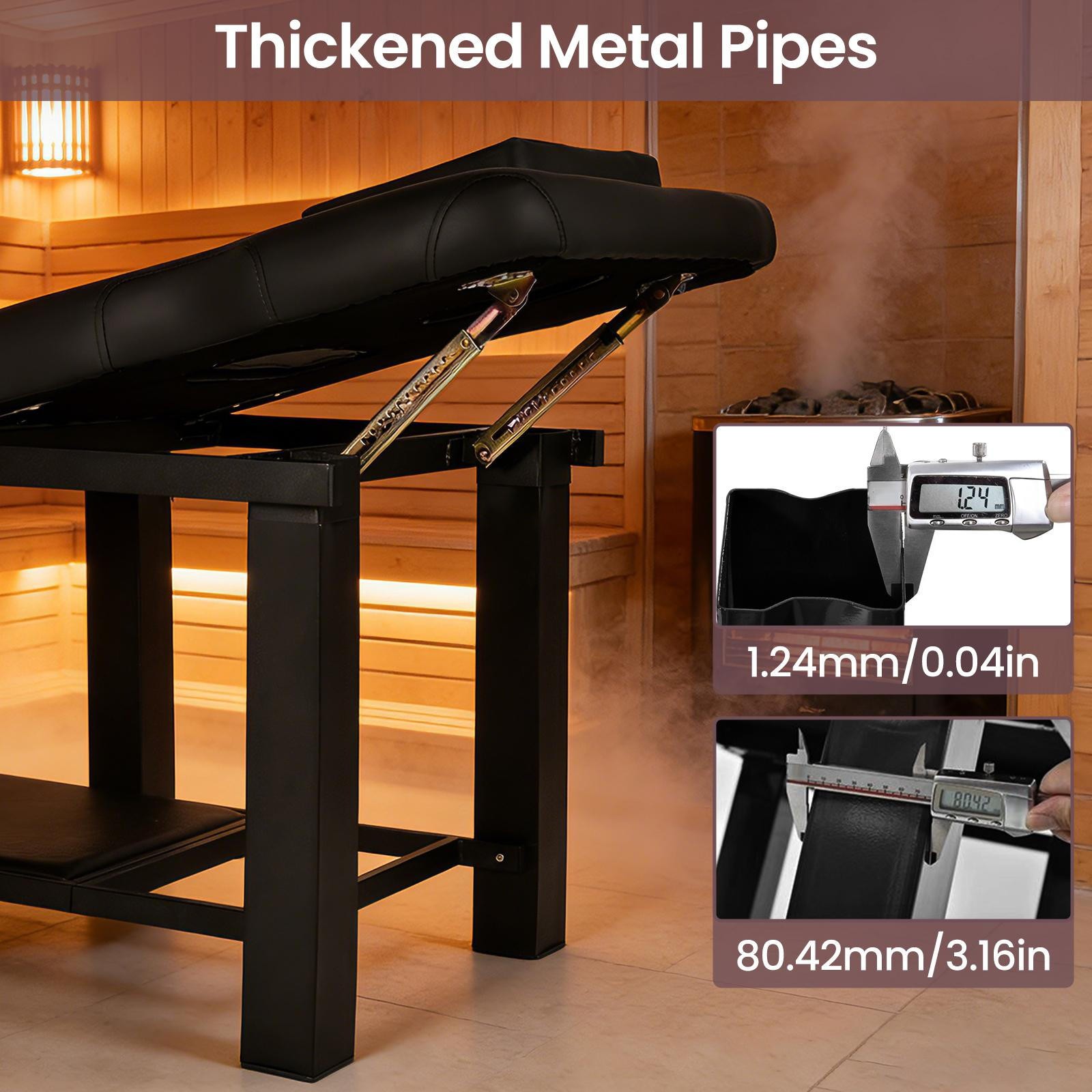 Professional Stationary Massage Table with Headrest