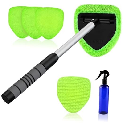 XINDELL Windshield Cleaner Tool – Car Interior Window Cleaning Kit with 19in