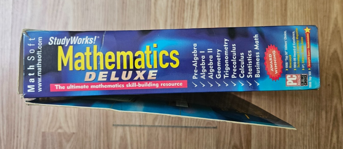 StudyWorks Mathematics Deluxe PC CD-ROM Complete Box Workbook 3D Glasses