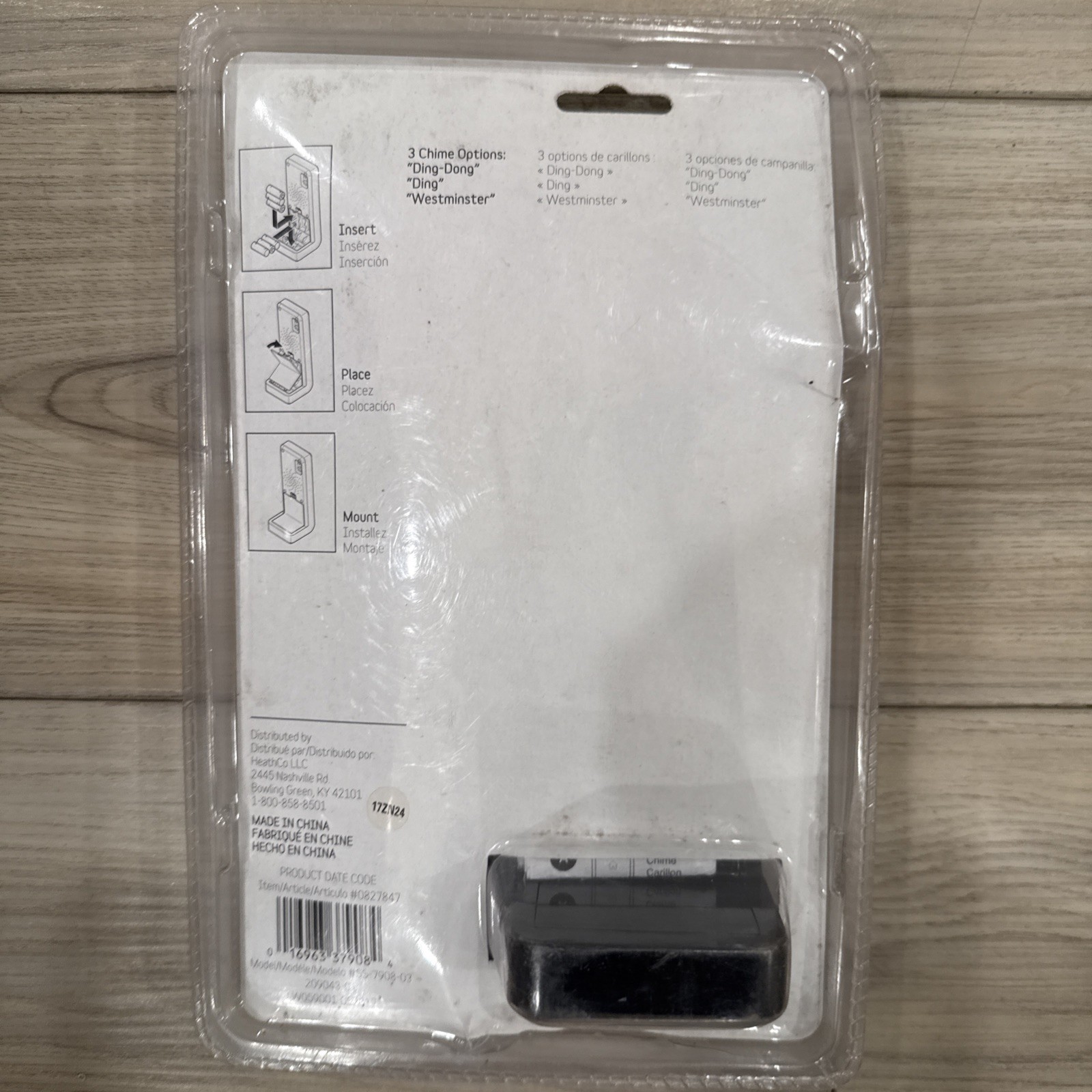 Style Selections Wireless Black/Gray Doorbell 150-ft Range