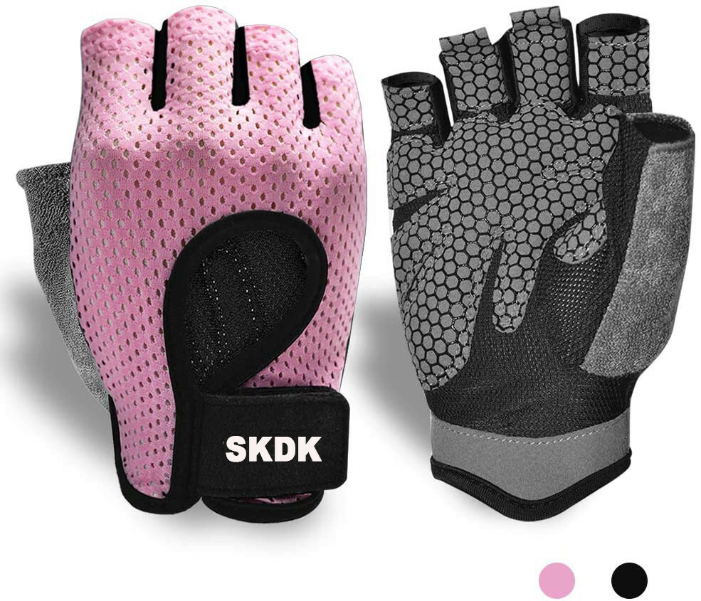Workout Gloves Weight Lifting Cycling Half Finger Glove For Women Sport Non-slip