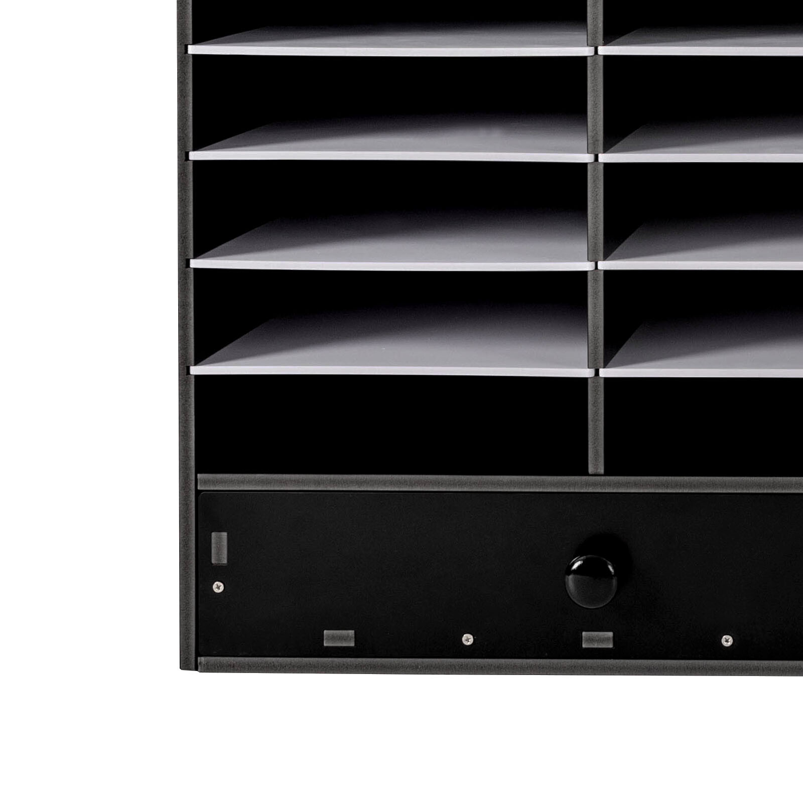 Adjustable Literature Organizer, 32 Compartment with 2 Drawers Home/Office/Class