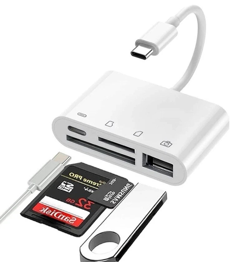 Memory Card Reader 4 in 1 USB C to Adapter SD Micro SD Hub OTG USB 3.0 USB C
