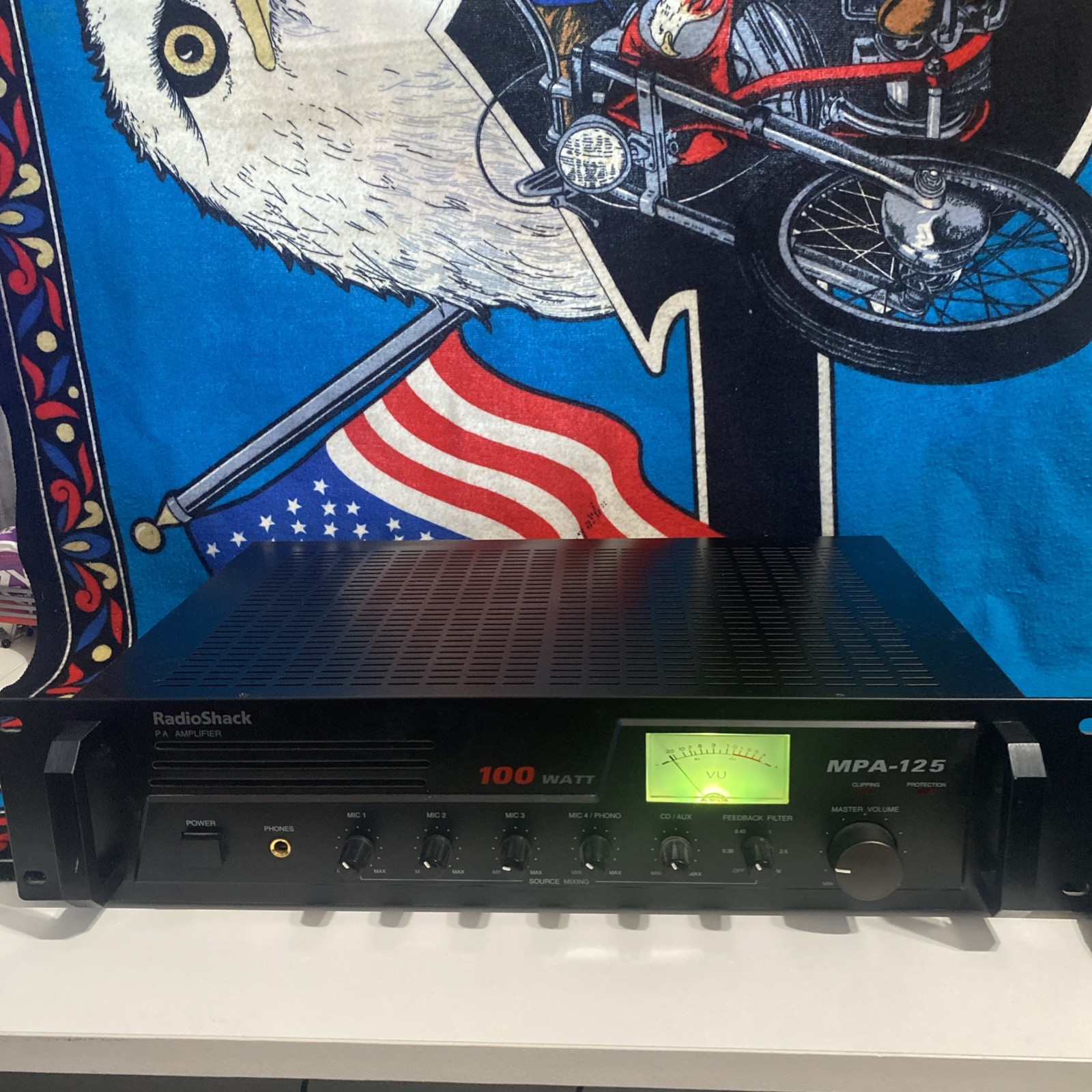 Optimus MPA-125 PA Amplifier 100 Watts Rackmount  Tested Working Great