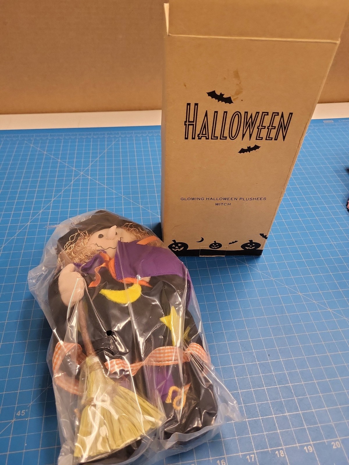 Halloween Glowing Witch Plushie Doll Decoration Holiday Decor Plush Figure