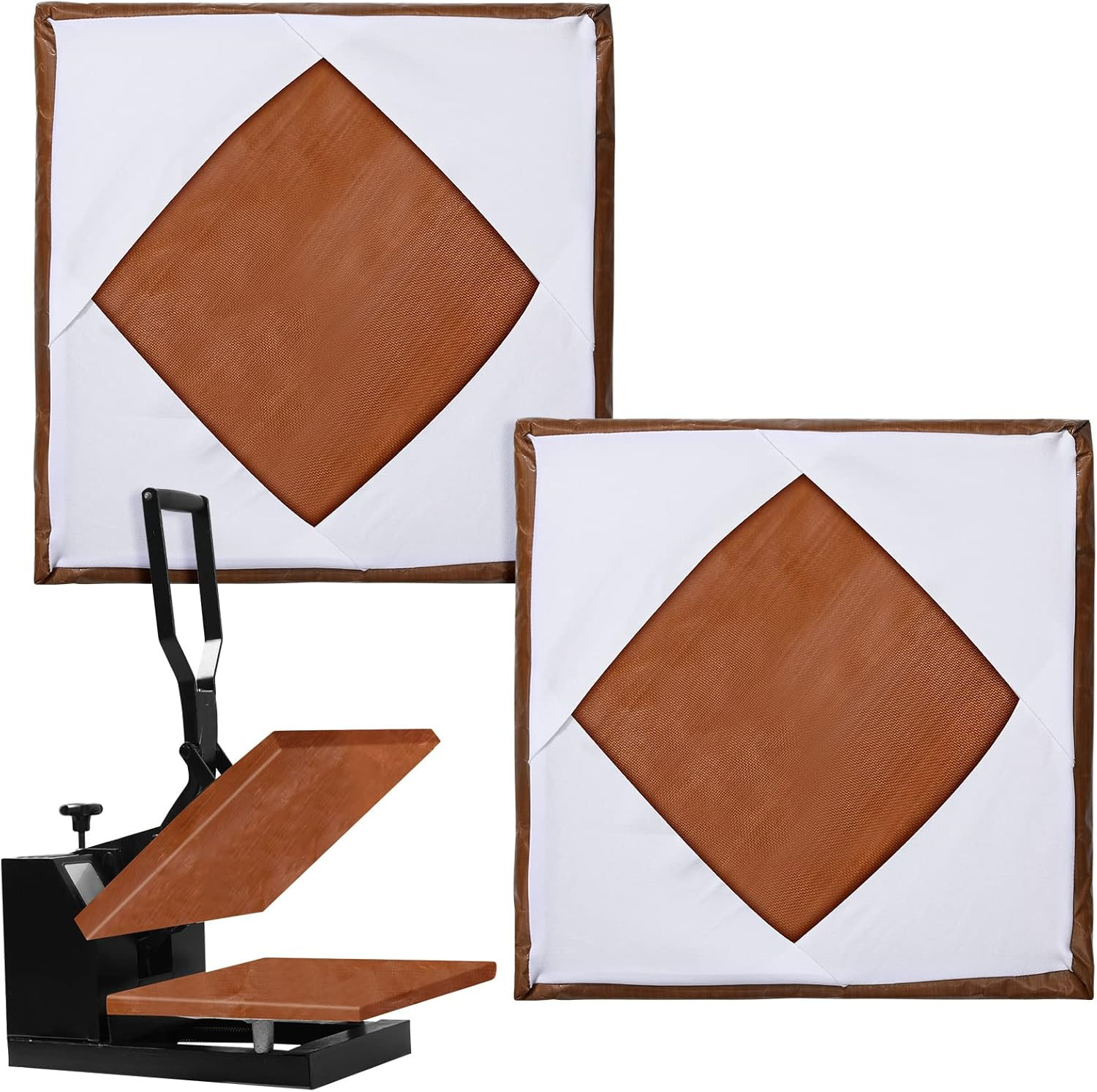 2 Pcs Heat Press Cover Protector 15X15 Inch Non Stick High Temperature Reusable