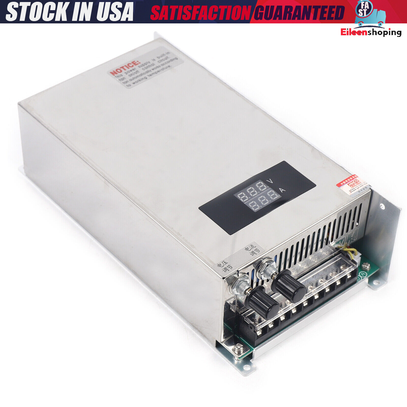 Adjustable Switching Power Supply AC 0-48V DC 1000W 48V 20A Voltage & Current