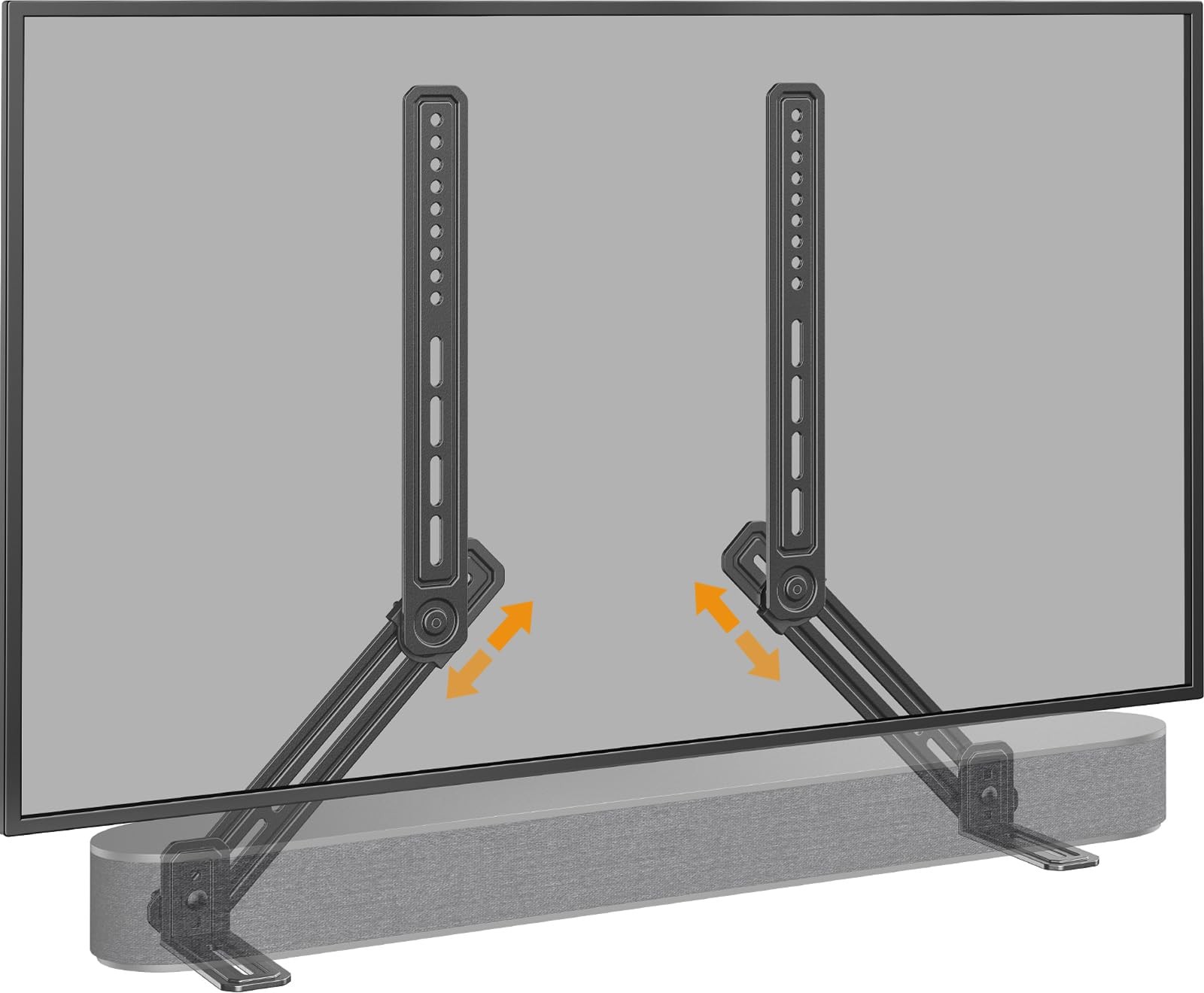 Perlegear Soundbar Mount with Adjustable Height, Sound bar up to Black