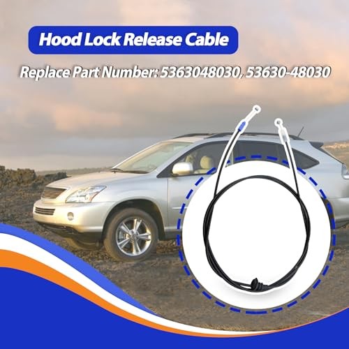Hood Lock Release Cable Fit for Lexus RX330 RX350 RX400h 2004-2009 Replace