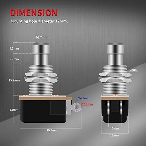 13pcs SPST Momentary Soft Touch Foot Switch Normally Open 13Pcs Switch Silver