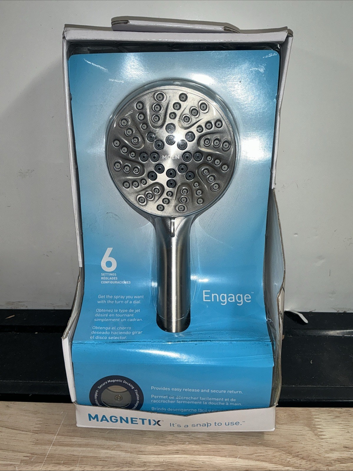 Moen 26100EPSRN Engage 6-Function Handheld Showerhead Spot Resist Brushed Nickel