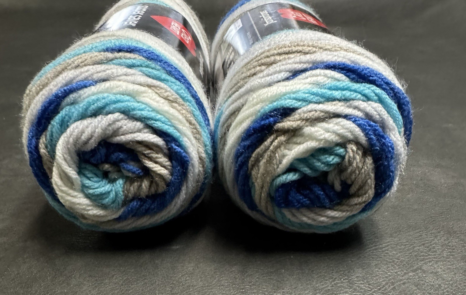 Red Heart Super Saver Calm Stripe 2 Pack 5 oz Acrylic Yarn