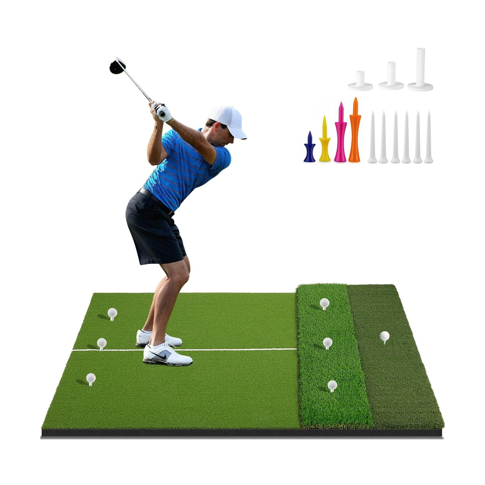 6x4ft Premium Golf Hitting Mat, Extra Thick Non-Slip Practice Turf