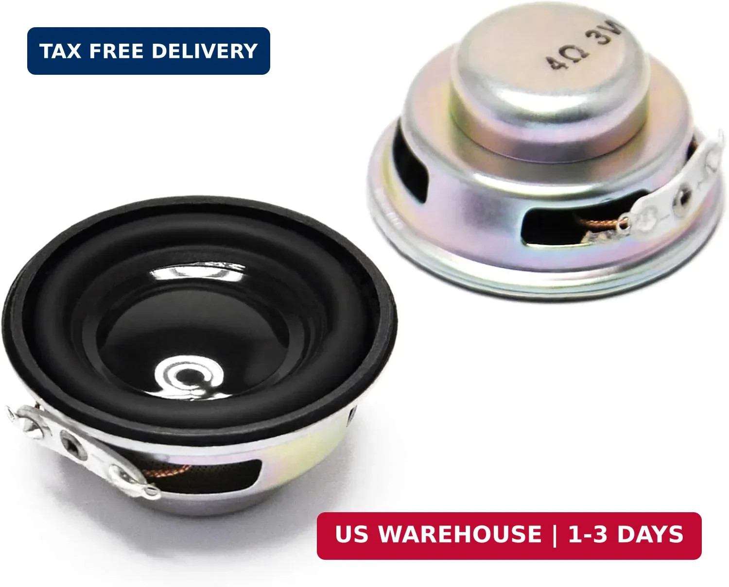 Gikfun 4Ohm 40mm 3W Full Range Audio Speaker for Arduino Pack of 2