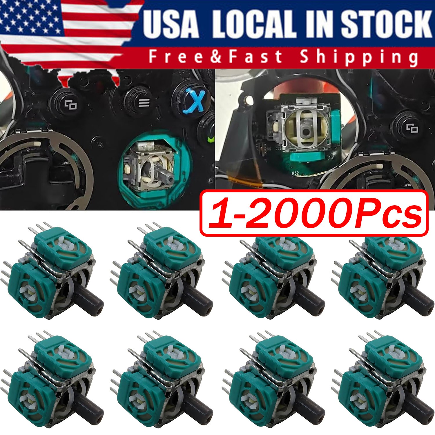 1~2000 Analog Stick Joystick Replacement For PS4 Dualshock 4 Xbox One Controller