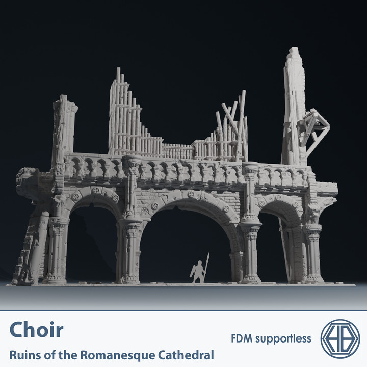 Romanesque Temple Choir | Wargame Terrain | 1 Piece | FDM printed