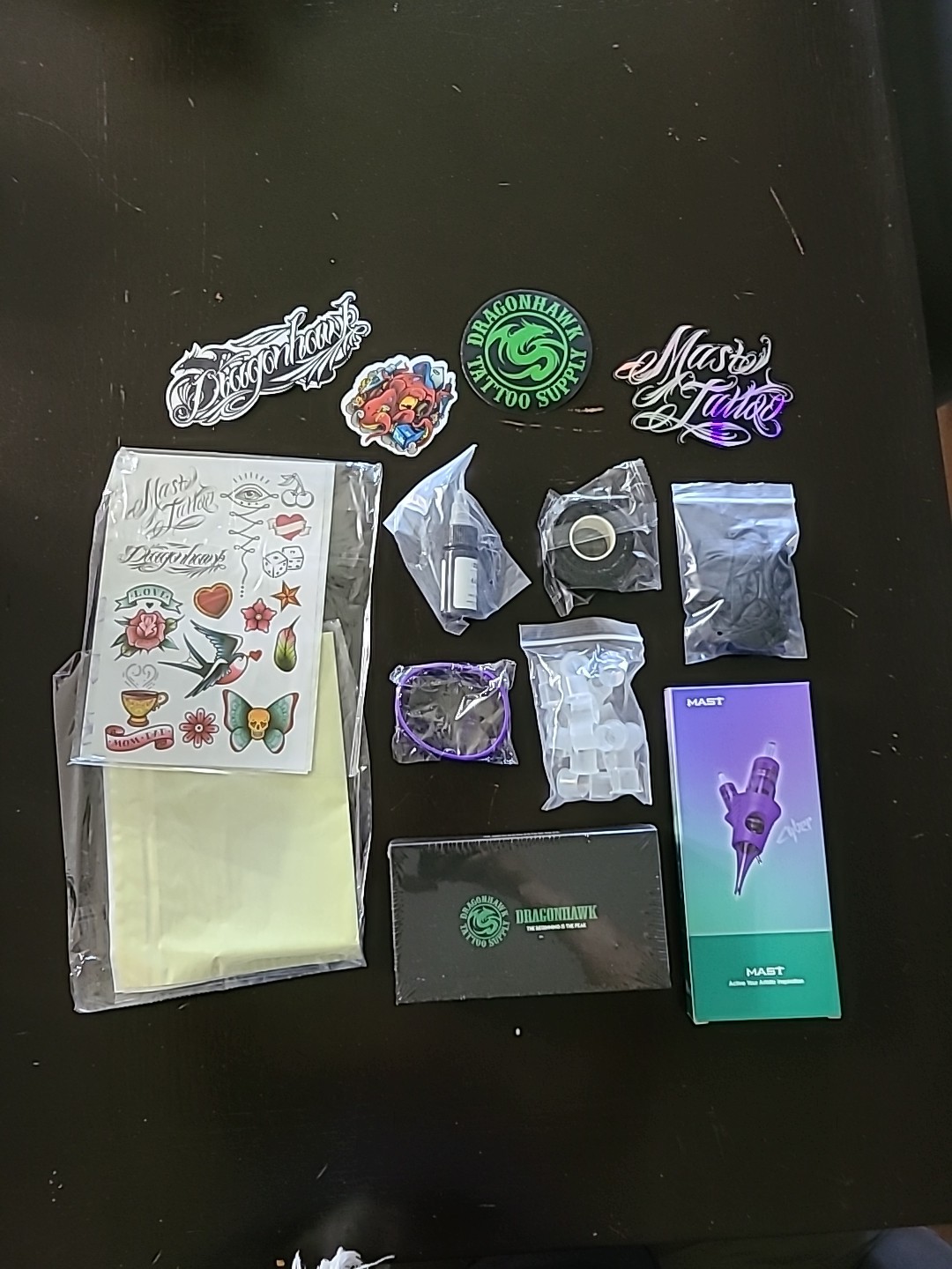 Dragonhawk Wireless Tattoo Pen Machine, WQP 028 Kit