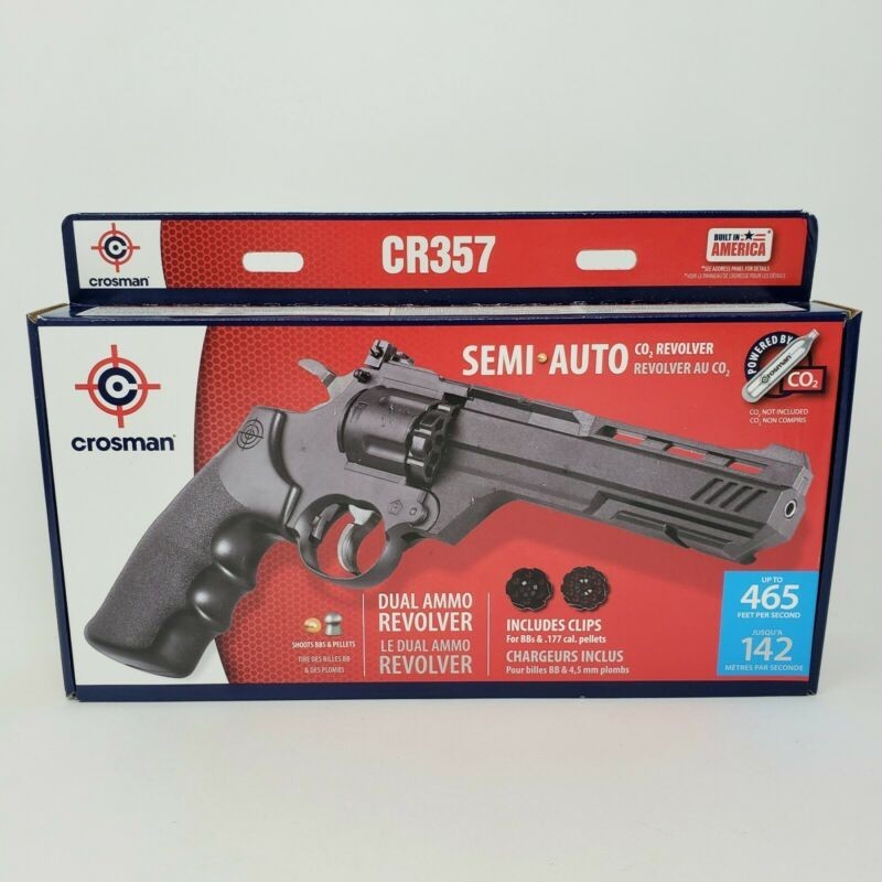 Crosman Vigilante Revolver Dual Mag .177 Cal Pellet + BB CO2 Air Pistol 465fps