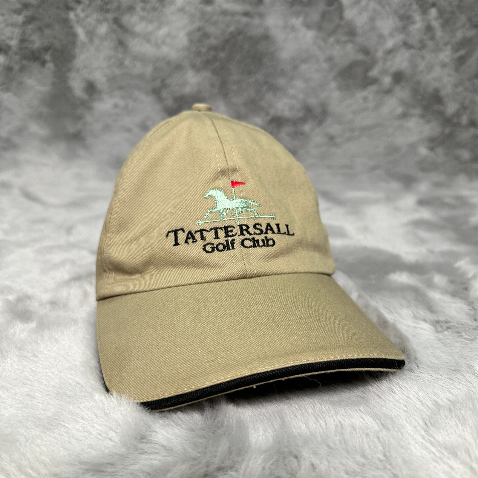 Vintage Tattersall Golf Club Hat Beiger Strapback Texace Made in the USA Casual