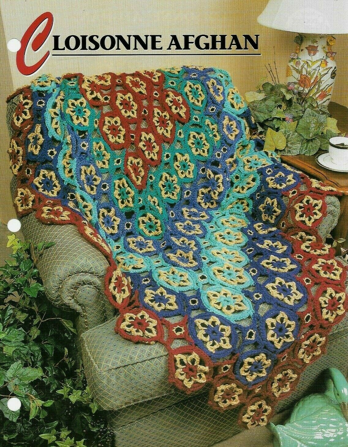 NEW CLOISONNE AFGHAN ANNIE'S CROCHET QUILT & AFGHAN CLUB PATTERN INSTRUCTIONS