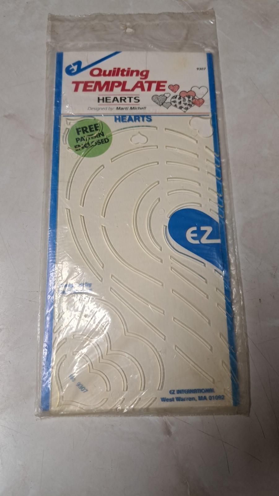 Heart plastic quilting template 13 sizes 1/2" to 8"