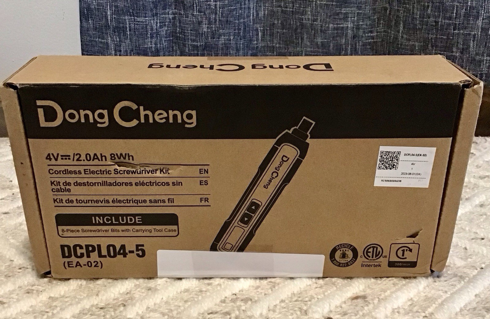 NIB Dong Chen 4V Cordless Electric Screwdriver Kit