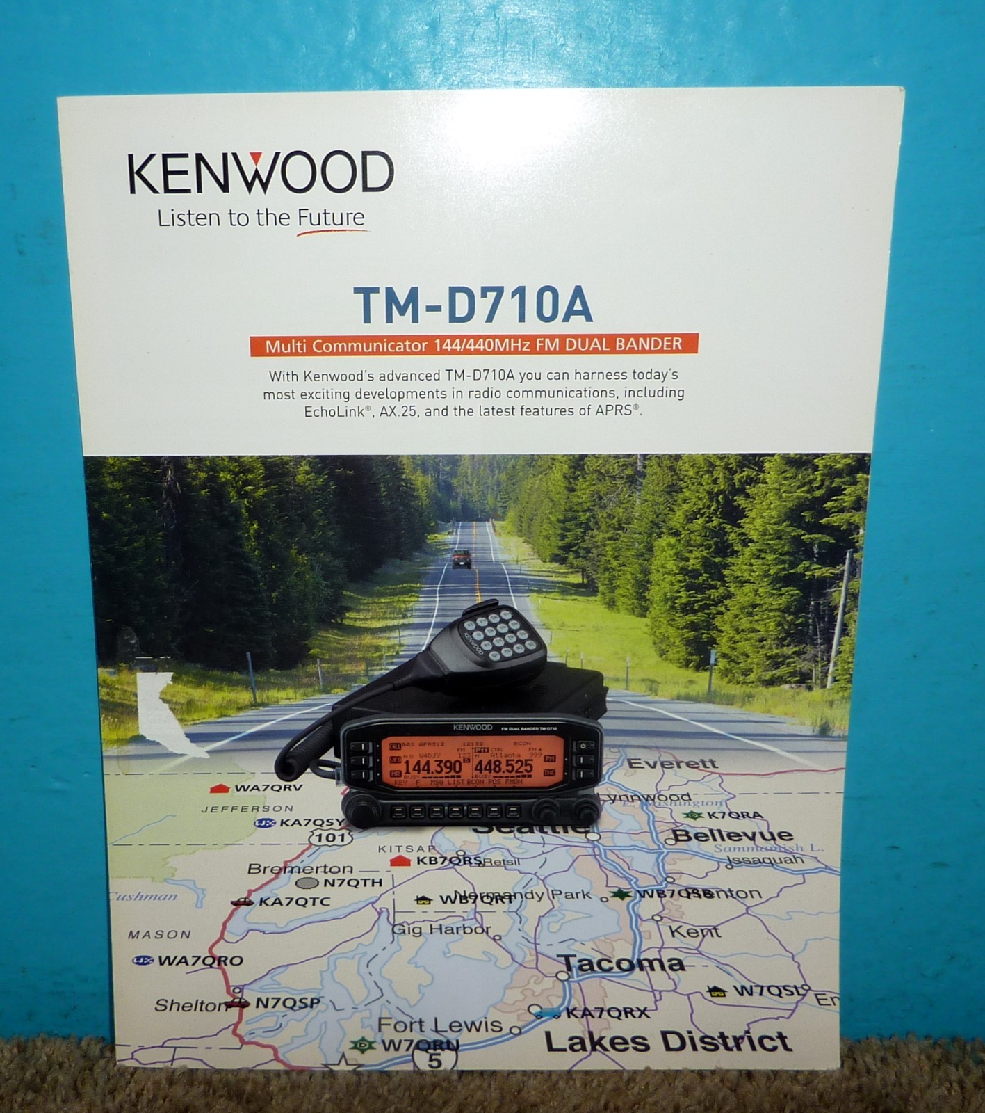 Kenwood TM-D710A 144/440MHz FM Dual Bander Transceiver Brochure Original
