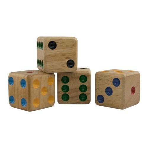 Wooden Cube - Set of 4 - Samena Wood - 40MM - W6