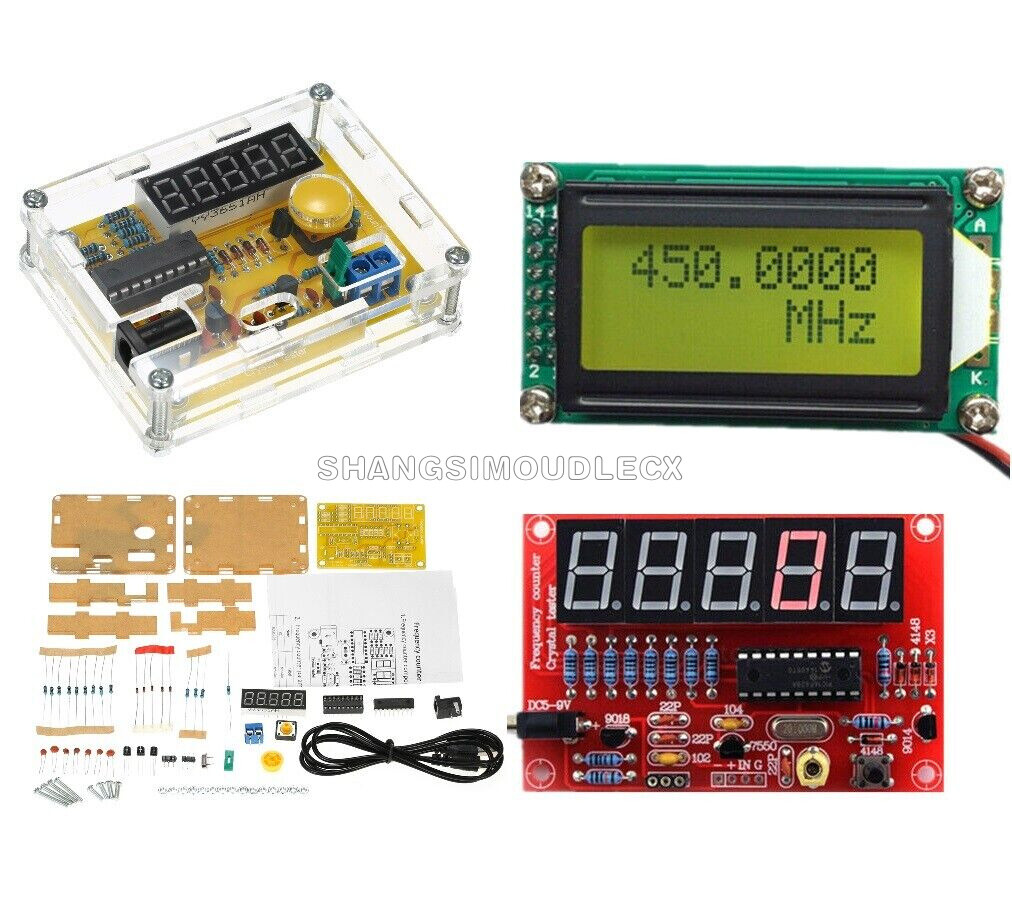 1MHz-1.1GHz 1Hz-50MHz Crystal Oscillator Tester Frequency Counter Meter