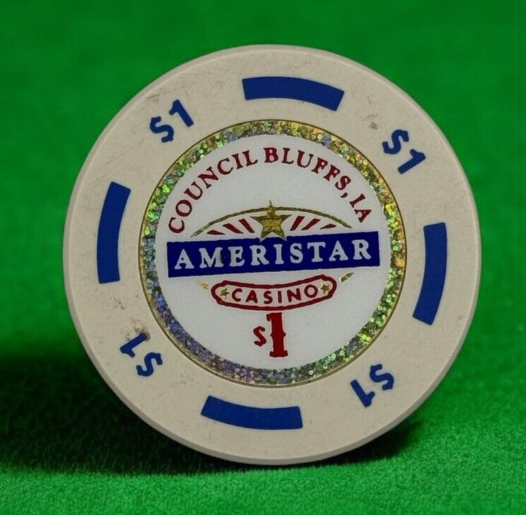 AMERISTAR CASINO COUNCIL BLUFFS IA $1 CASINO CHIP