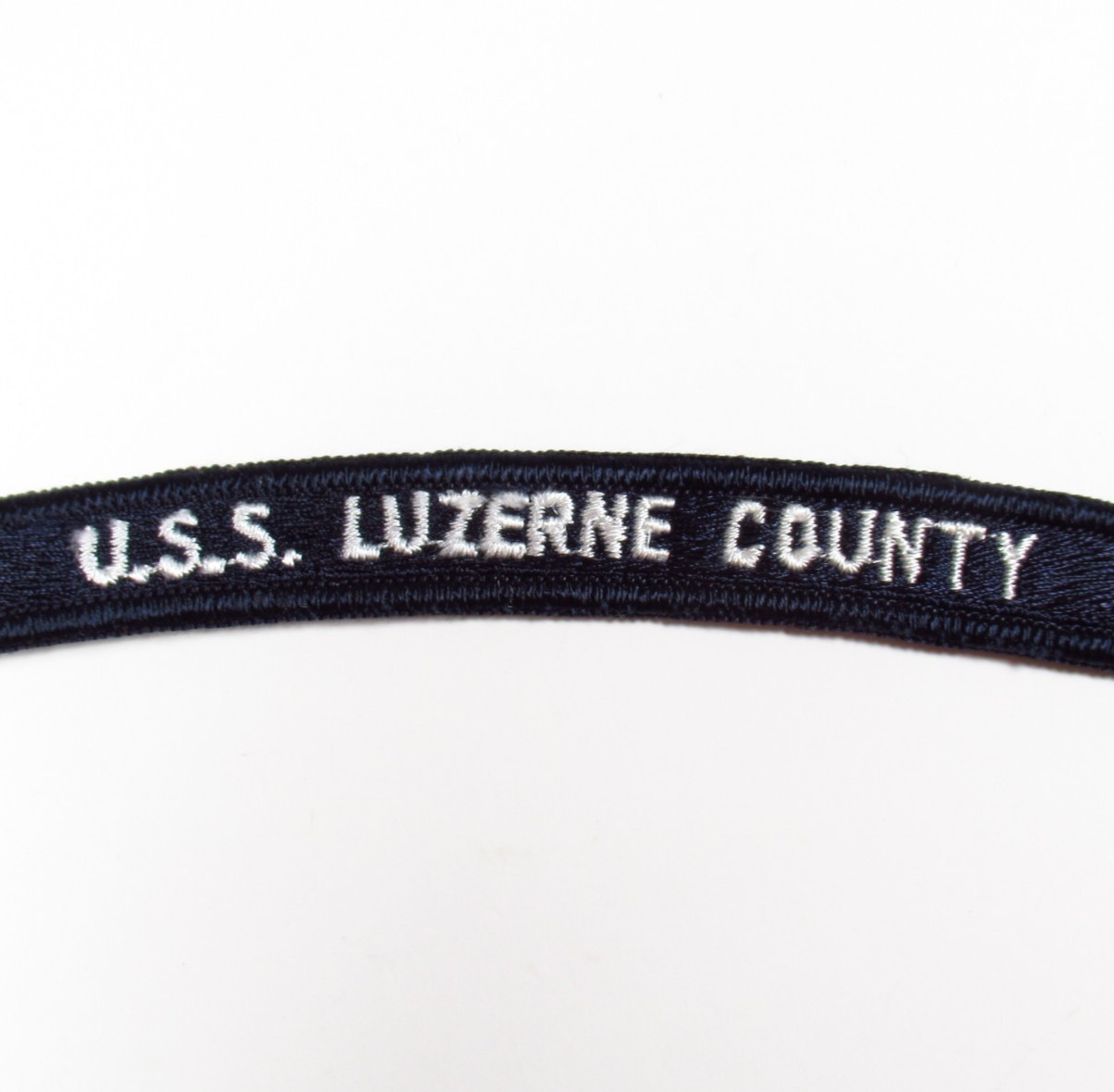 USS Luzerne County LST 902 Rocker Tab Patch Vintage US Navy WWII