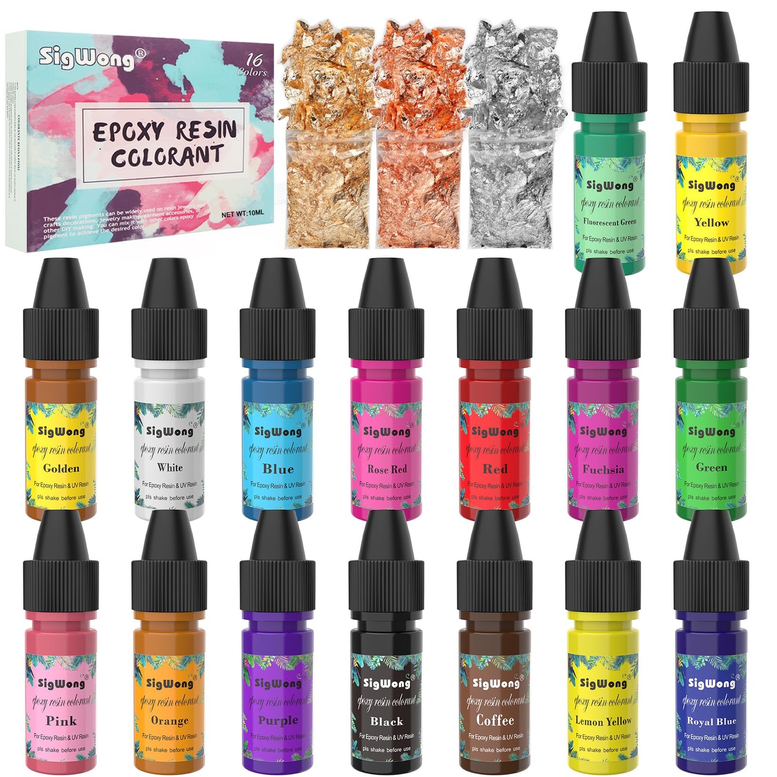 Epoxy Resin Pigment - 16 Colors Translucent Colorant, 1, Multicolor