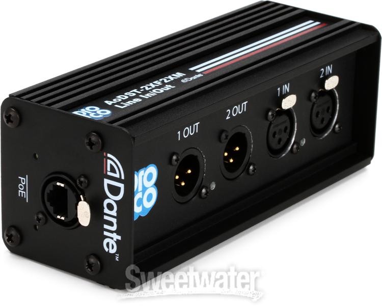 Pro Co AODST-2XF2XM 2 Channel Dante Drop Box