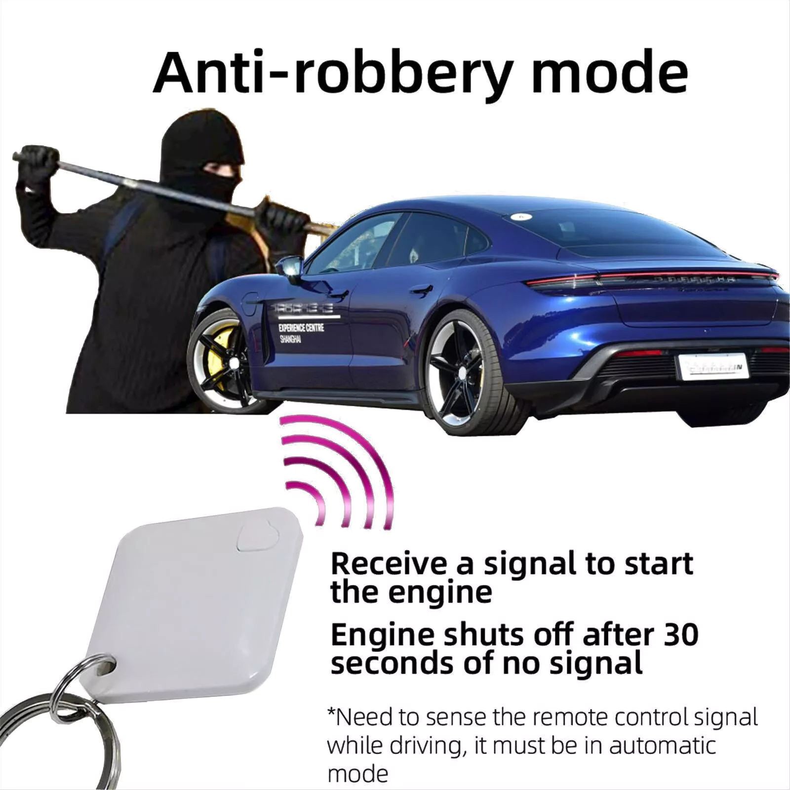 Durable Auto-Sensing Car Immobilizer Security Systems Vehicle Anti-Theft Lock
