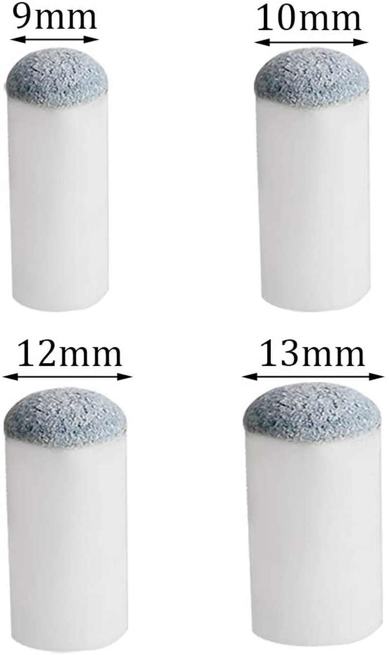 40 PCS Surtido De Tacos Billar Para Piscina Puntas Presion 9mm 10mm 12mm 13mm