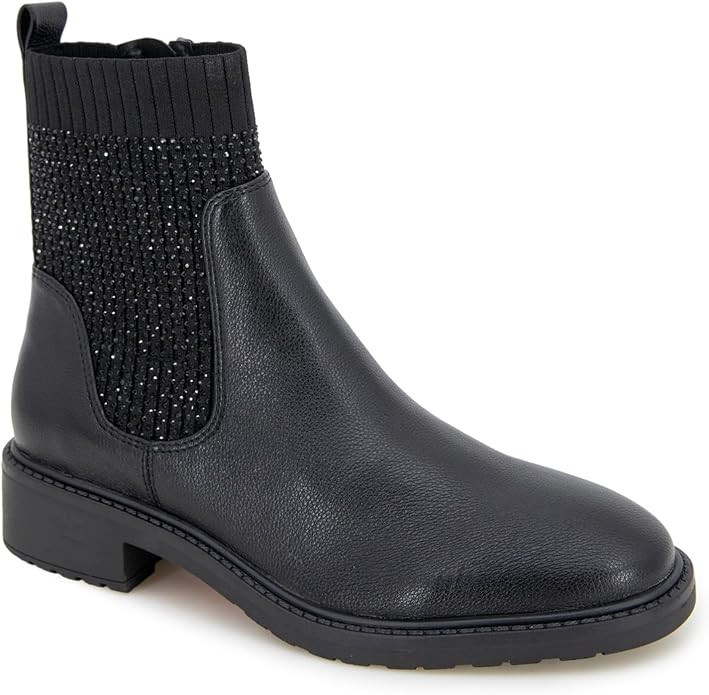 Kenneth Cole REACTION Women's Lambert Jewel Fashion Boot, Black, Size 7.5 M