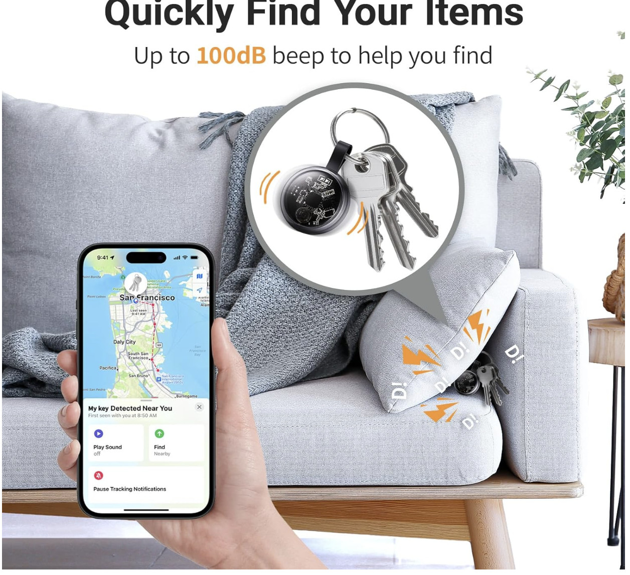 New Air Tracker Tags-4 Pack Compatible with Apple Find My (Ios Only), Bluetooth