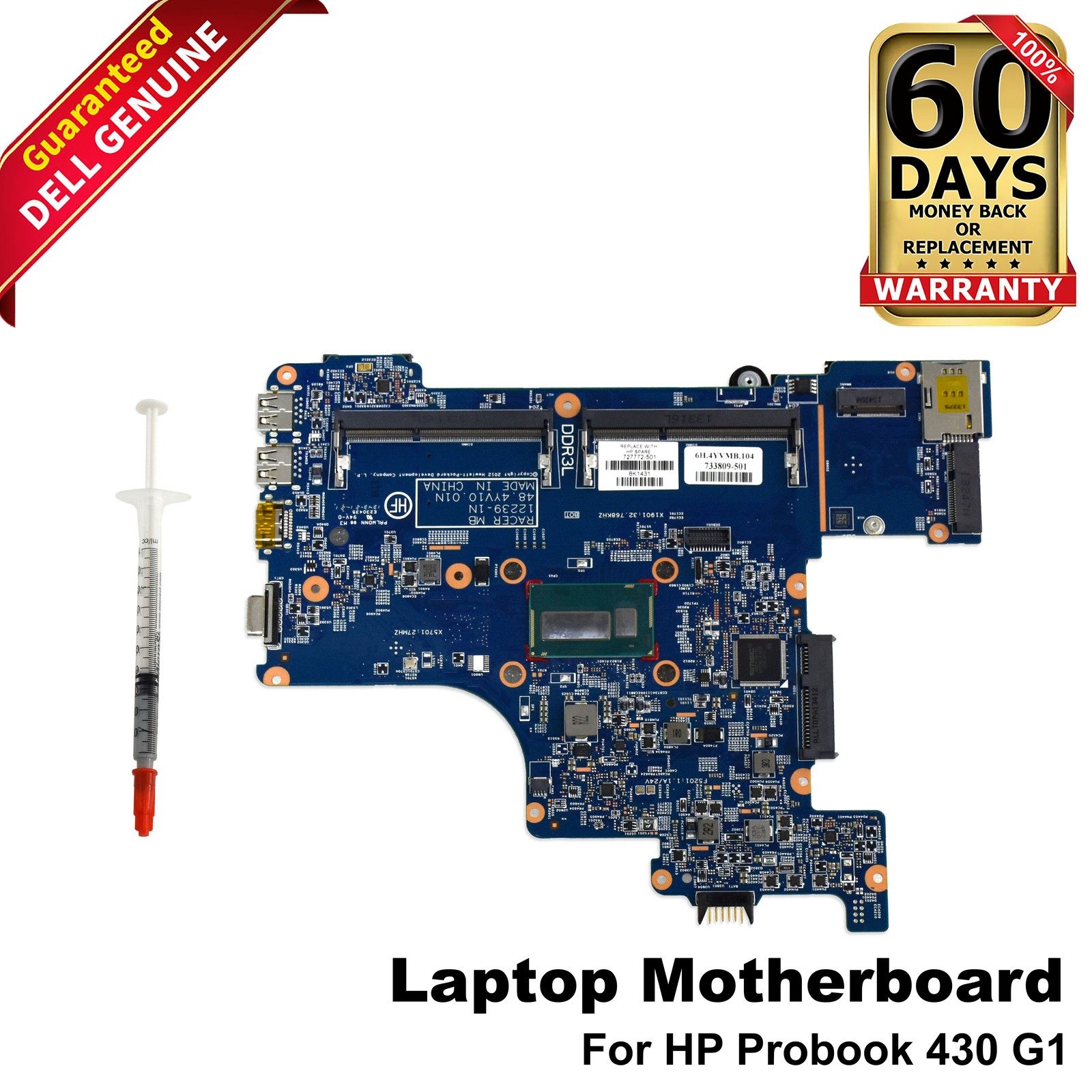 HP ProBook 430 G1 Motherboard SR16Z I7-4500U DDR3L 727772-501 Replacement