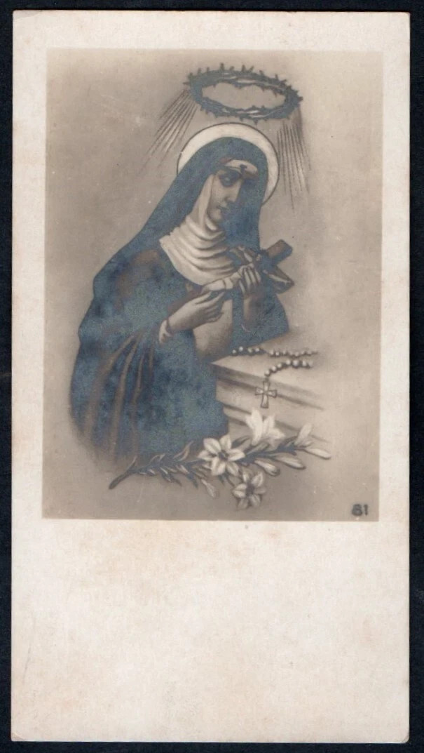 Holy card antique de Sta Rita de Casia santino image pieuses estampa