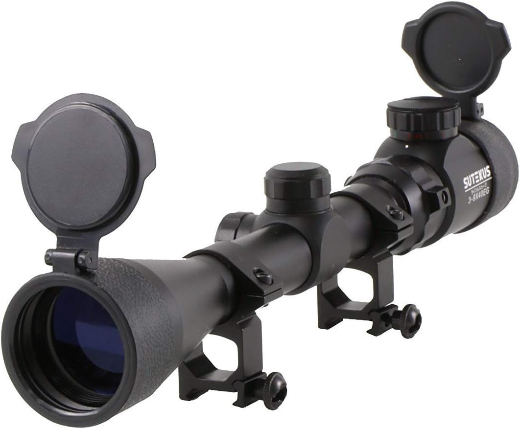 Tactical Scope 3-9X40 Rangefinder Red & Green Illuminated Optics Reticle Crossha