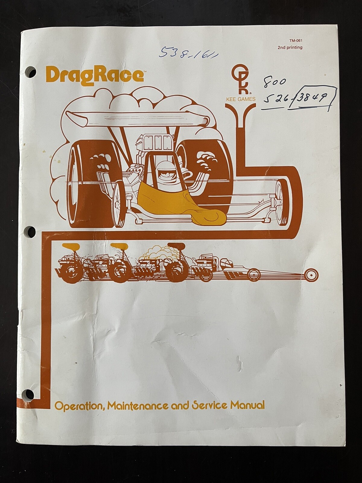 Atari’s DragRace Arcade Operation, Maintenance, and Service Manual Original