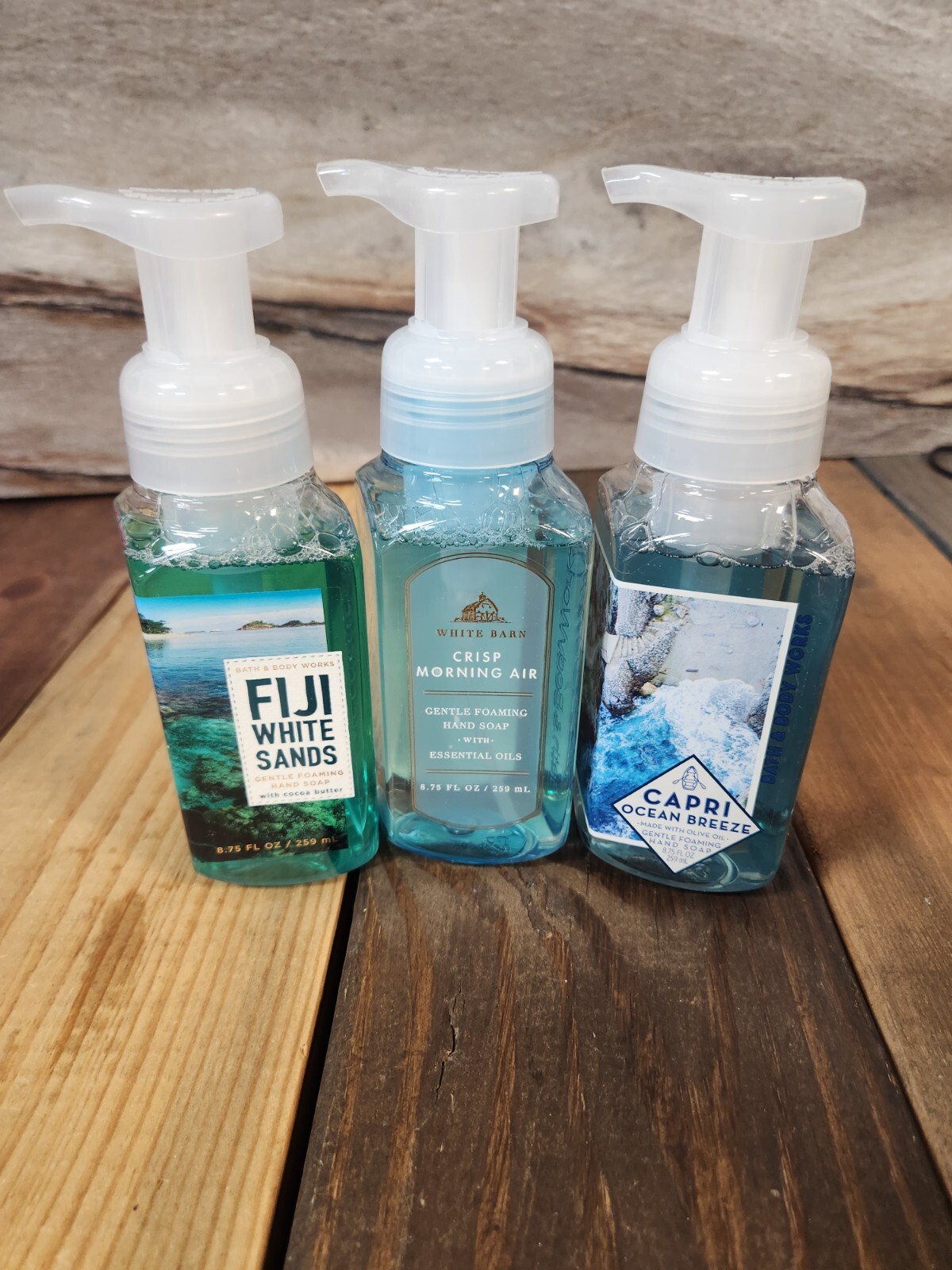 Bath & Body Works Fiji White Sand Crisp Morning Air Capri Ocean Breeze Hand Soap