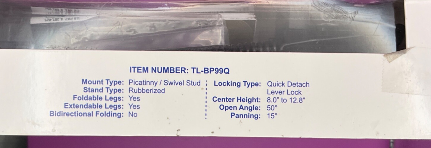 UTG SUPER DUTY QD BIPOD TL-BP99Q