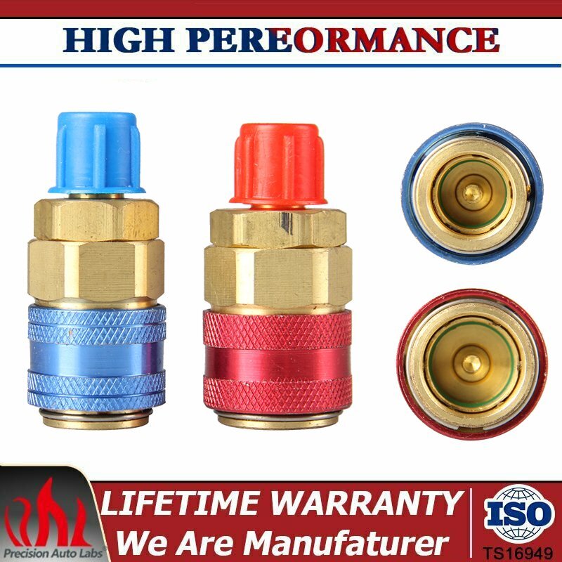 R134a A/C Quick Coupler Adapter Car High & Low Side HVAC SAE Male Flare Fitting