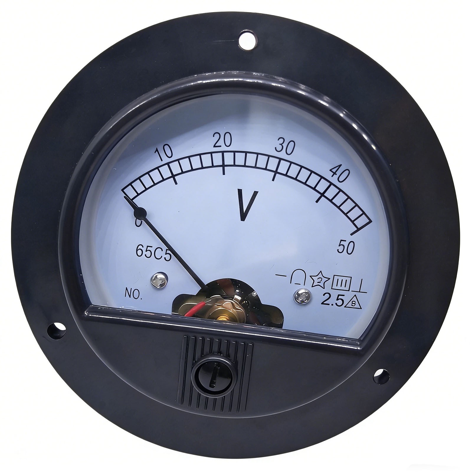 US Stock DC 0-50V Round Analog Panel Meter Voltmeter Gauge Pointer Needle 2.5"