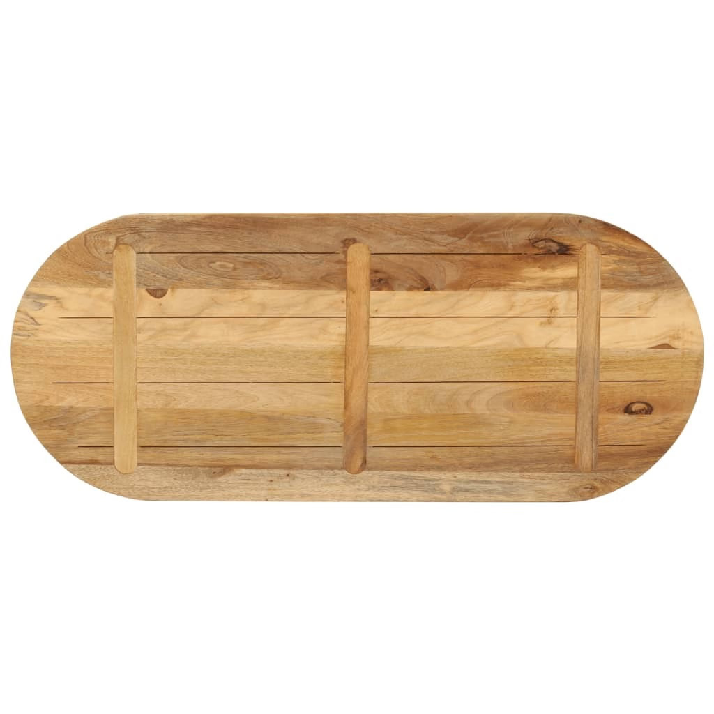 Table Top Natural Solid rough mango wood Medium Table Top Oval