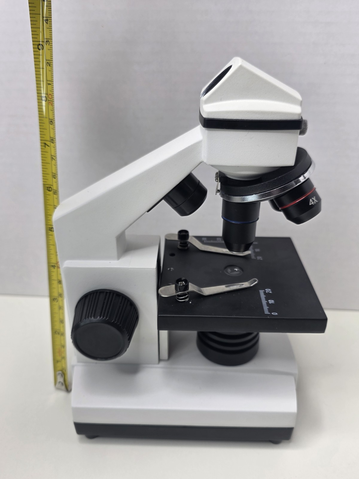 Microscope 4x 10x 40x White Not Tested